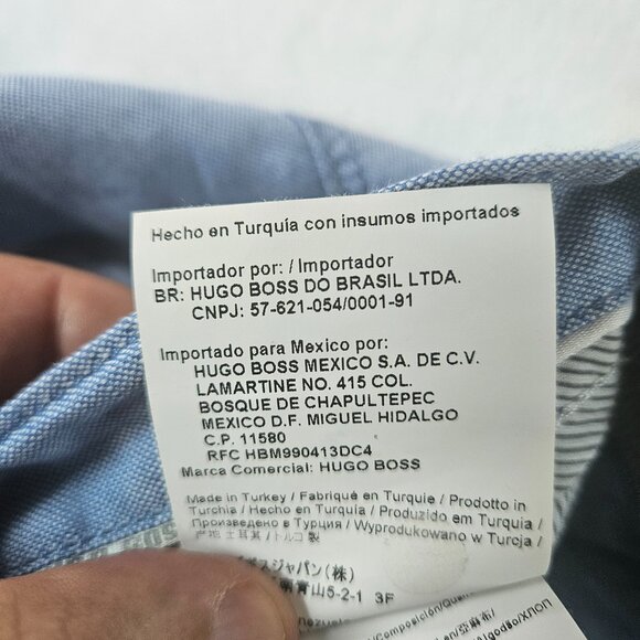 Hugo Boss Men's Size 38x34 Blue Linen Cotton Pants Iowa Regular Fit - Picture 11 of 15